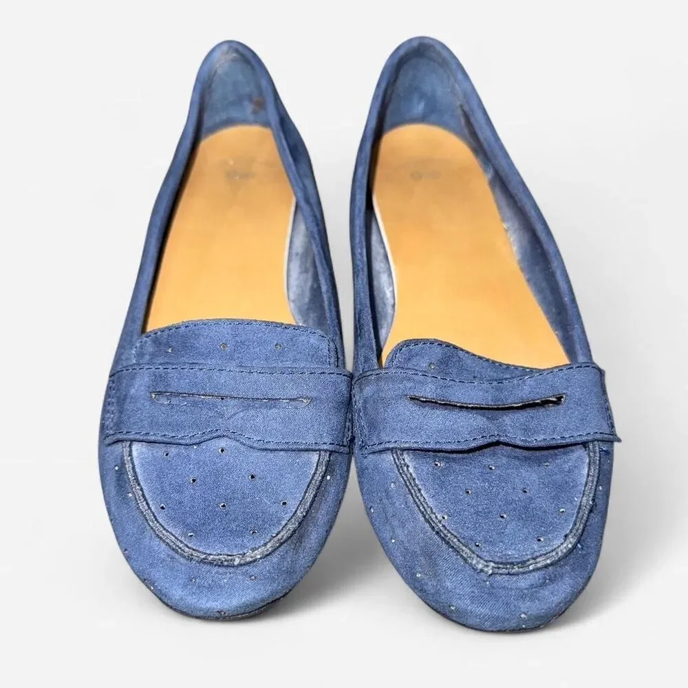 Navy Blue Soft Suede Ballet Flat Loafer Shoes (WOMENS 6) from The Gap - Picture 5 of 8